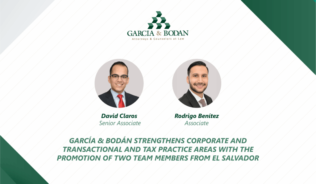 García & Bodán promoted two members of the team from El Salvador