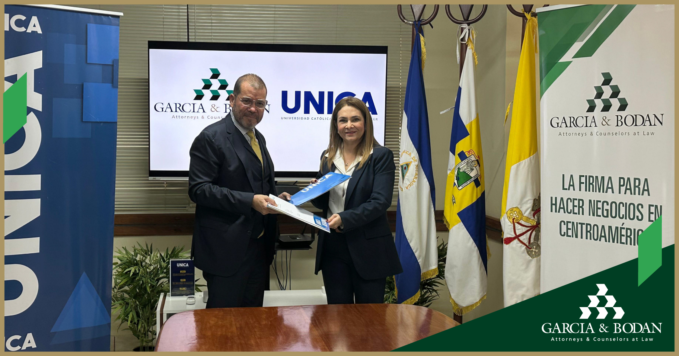 GarciaBodan y UNICA firman convenio de colaboración para potenciar el desarrollo profesional de los estudiantes nicaragüensesn